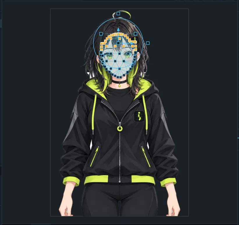The Points tool with the vertices of the face selected and the transform gizmo around them.