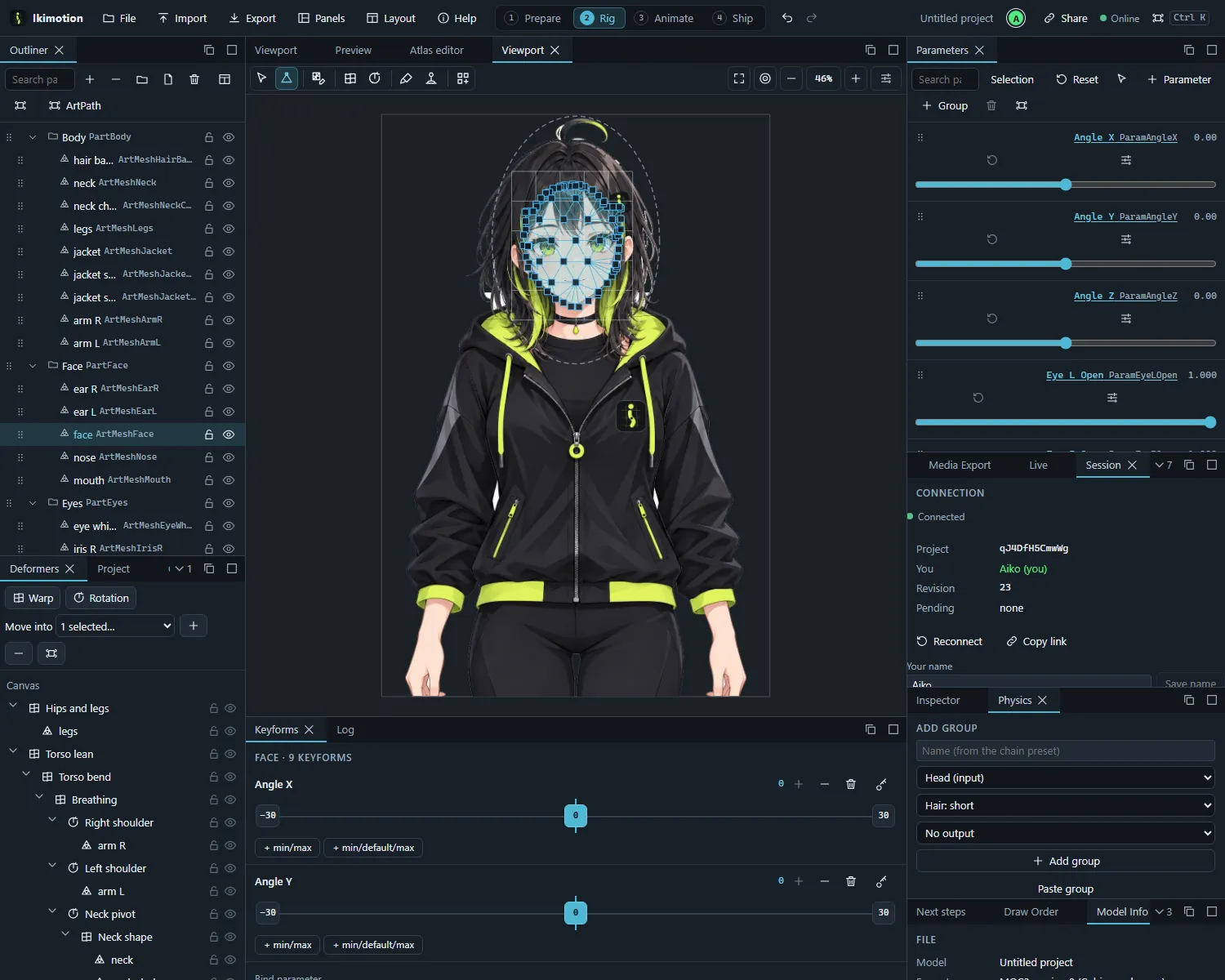A second viewport opened as a tab next to the first, with its own zoom level.